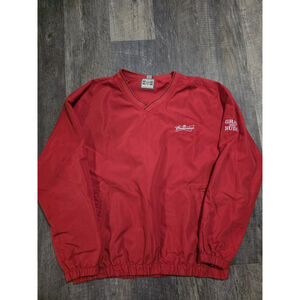Budweiser Pullover Jacket Mens XL Destinations Grab Some Buds Promo 90s Vintage